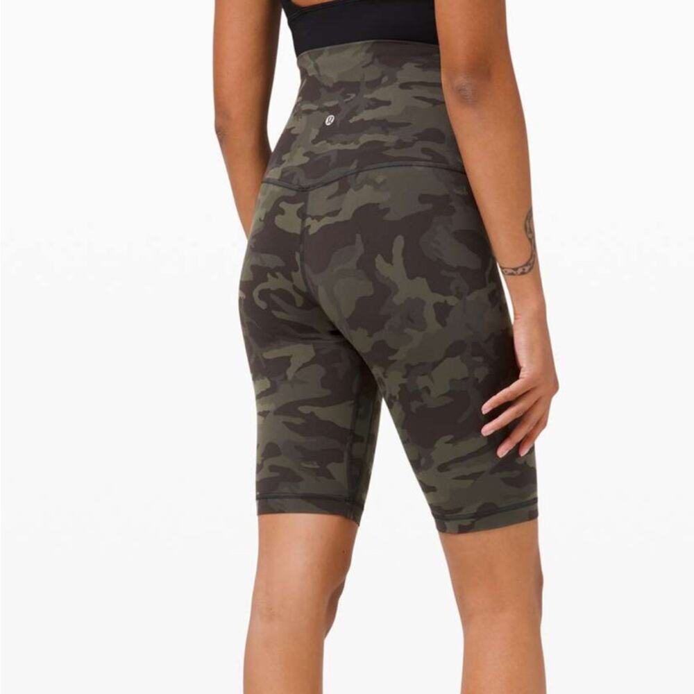 Lululemon super high rise align shorts green Camo 2